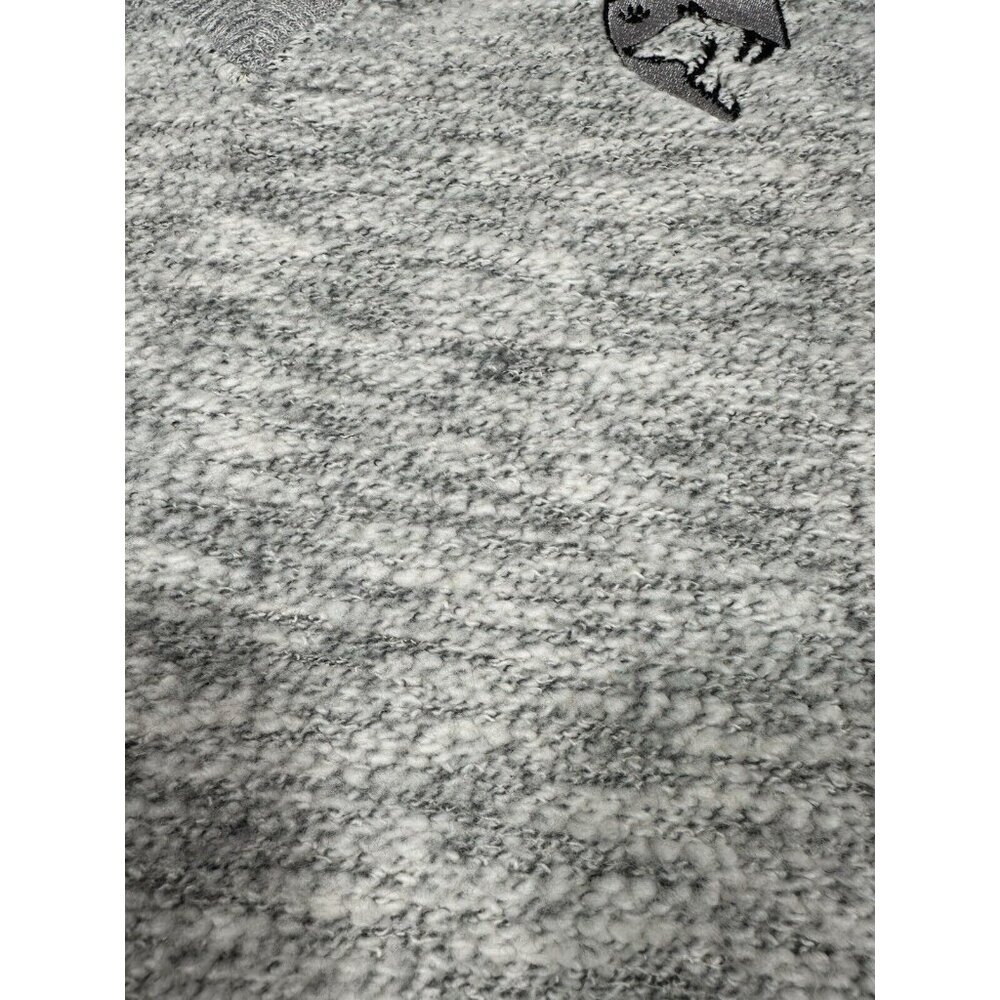 Art Unlimited Sweater shirt Mens Large Gray Aztec Nub Wolf Sweatshirt V Neck‎ - Picture 8 of 13